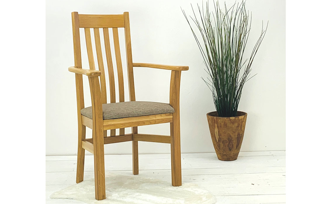 Chairs & Bar Stools - York Solid Oak Cambridge Dining Carver