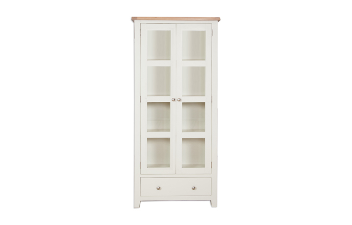 Painted Glazed Display Cabinets - Chelsworth Ivory Painted Glazed Display Cabinet