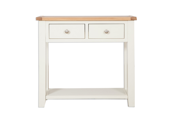 Painted 2 Drawer Console Tables - Chelsworth Ivory Painted 2 Drawer Console Table