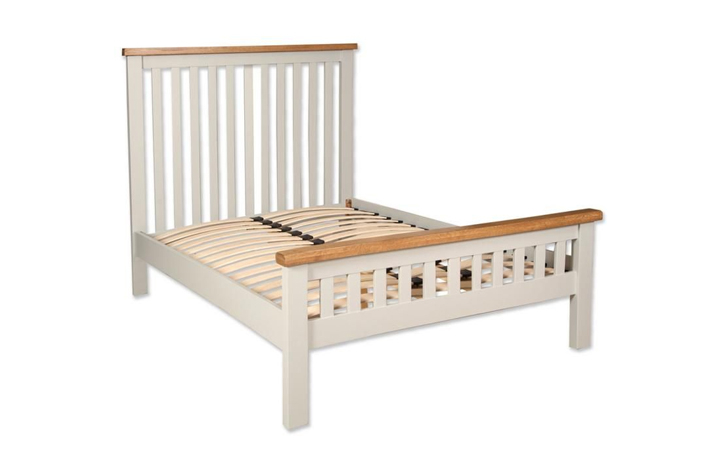 4ft6 Double Hardwood Bed Frames - Chelsworth Ivory Painted 4ft6 Double Bed Frame