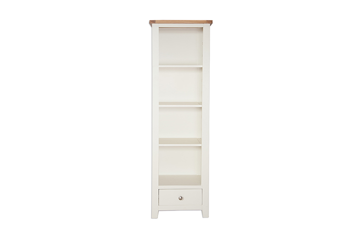 Painted Bookcases - Chelsworth Ivory Painted Slim Bookcase 