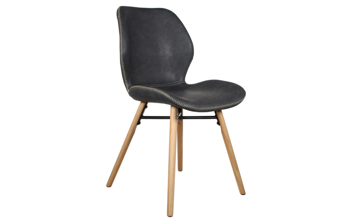 Restmore Upholstered Chairs - Restmore Dining Chair - Dark Grey