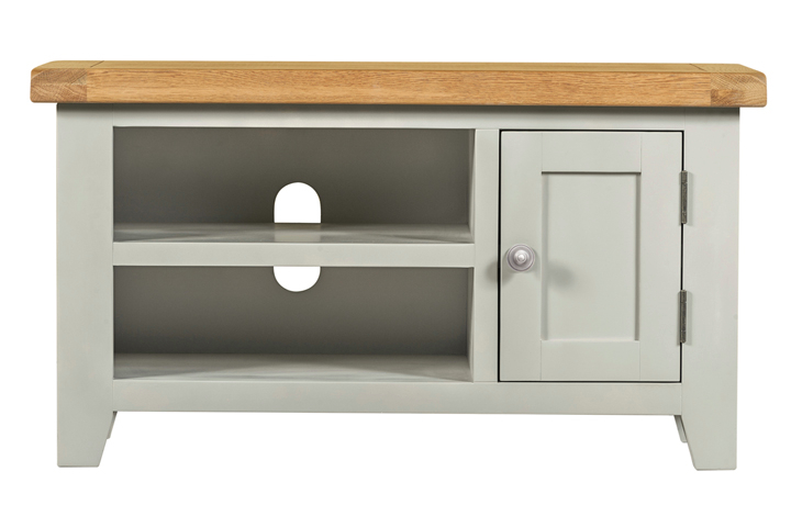 Painted Standard TV Units - Eden Grey Painted Small TV Unit 