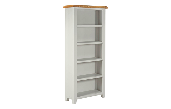Bookcases - Eden Grey Painted Large Open Bookcase