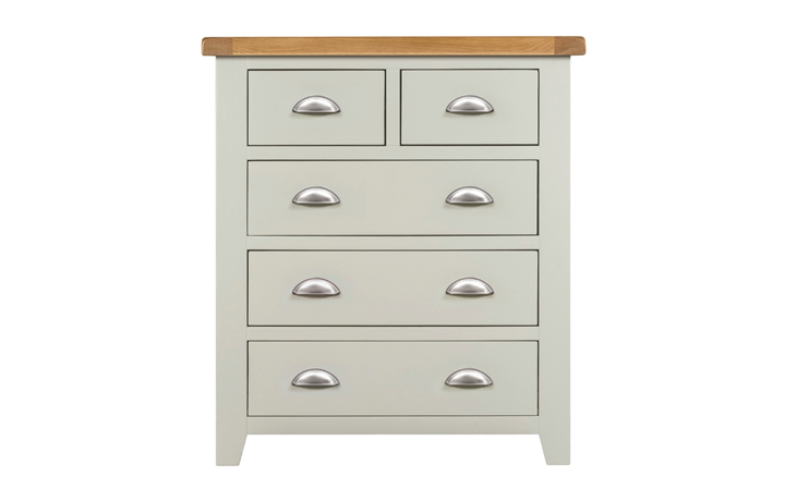 Chest Of Drawers - Eden Grey Painted 2 Over 3 Chest Of Drawers