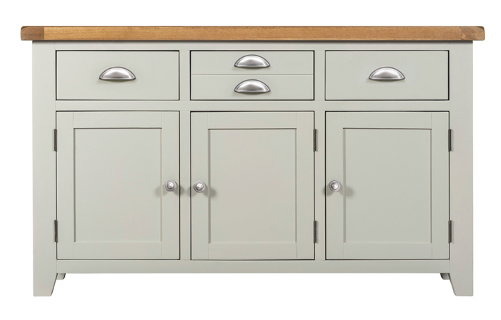 Sideboards & Cabinets - Eden Grey Painted 3 Doors 3 Drawers Sideboard