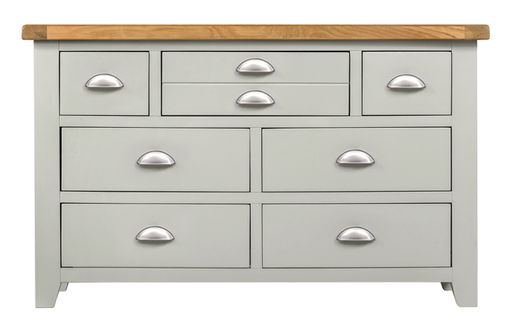 Chest Of Drawers - Eden Grey Painted 3 Over 4 Chest Of Drawers