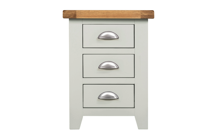 Eden Grey Painted Collection - Eden Grey Painted 3 Drawer Bedside 