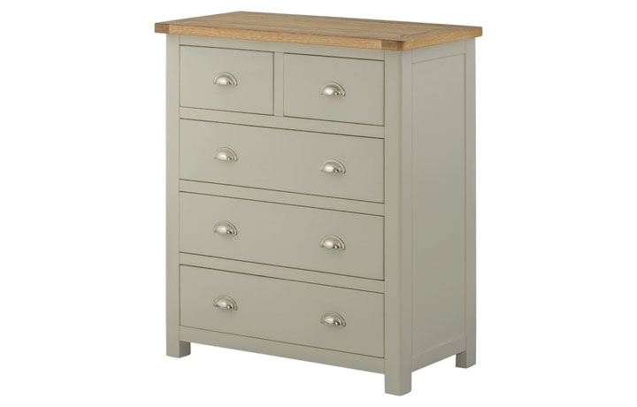 Painted Chest Of Drawers - Pembroke Stone Painted 2 Over 3 Chest