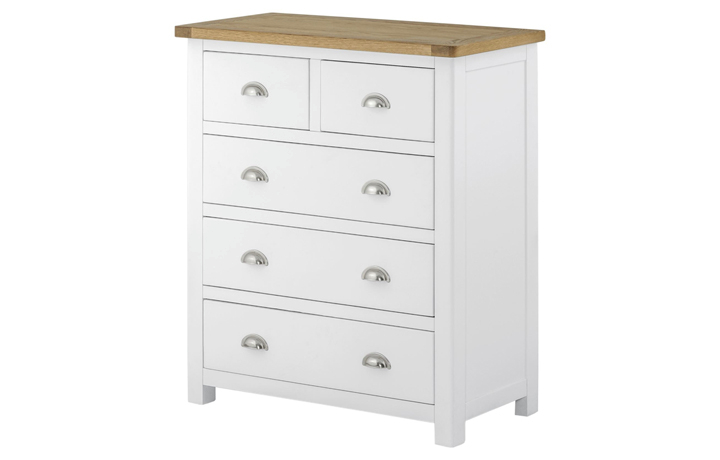 Painted Chest Of Drawers - Pembroke White Painted 2 Over 3 Chest