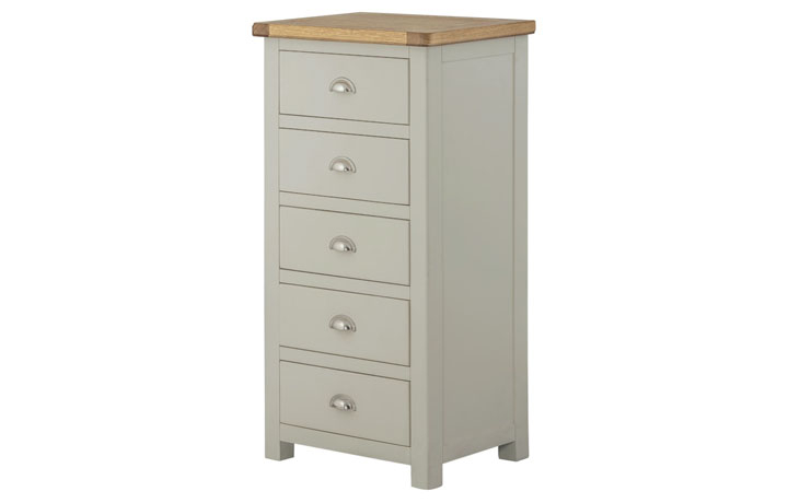 Pembroke Stone Painted Collection - Pembroke Stone Painted 5 Drawer Wellington Chest
