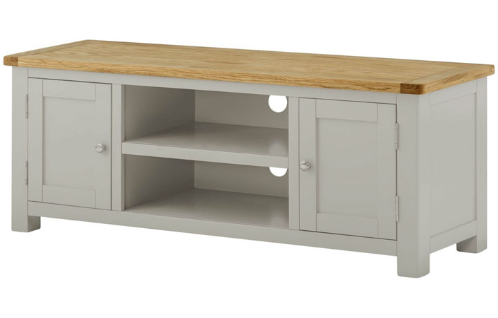 TV Cabinets - Pembroke Stone Painted Large TV Cabinet