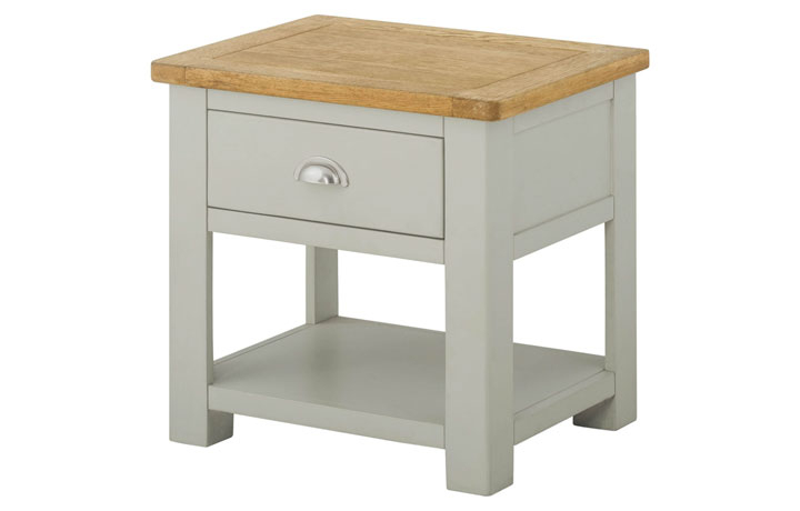 Coffee & Lamp Tables - Pembroke Stone Painted Lamp Table With Drawer