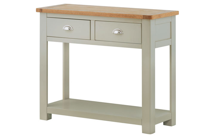 Painted 2 Drawer Console Tables - Pembroke Stone Painted 2 Drawer Console Table