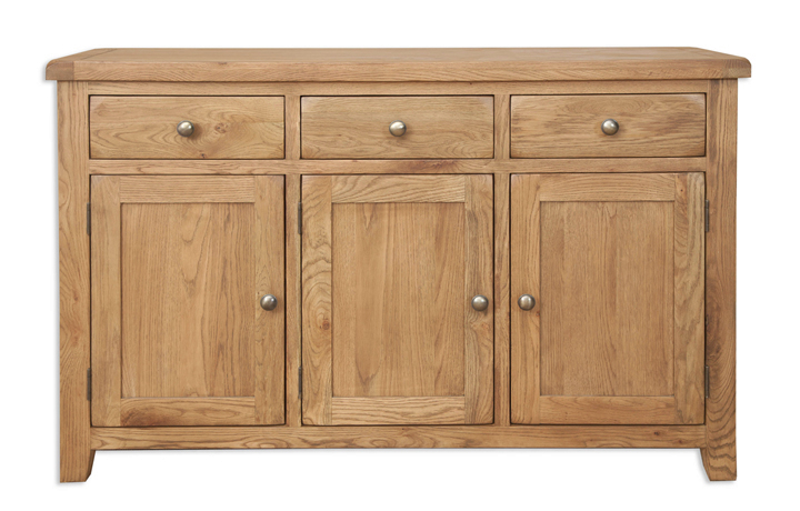 Sideboards & Cabinets - Windsor Rustic Oak 3 Door Sideboard