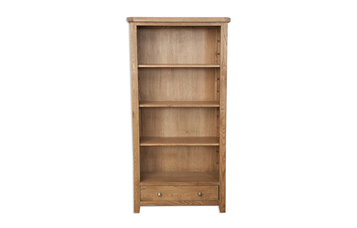 Bookcases - Windsor Rustic Oak Large Bookcase