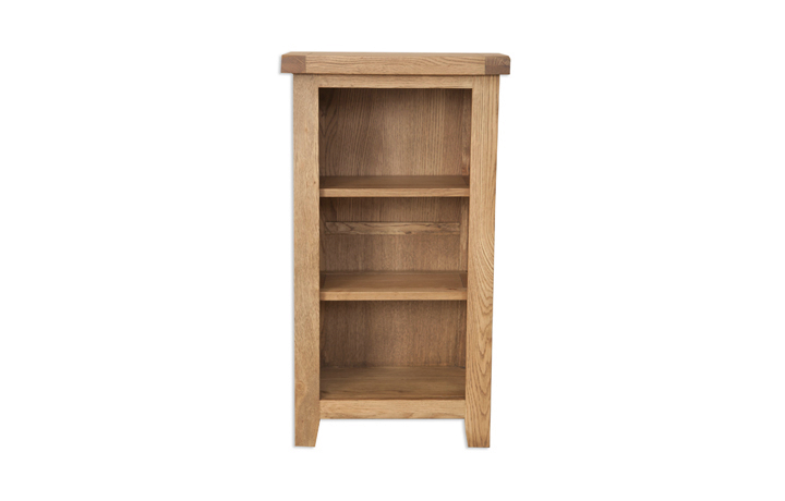 Oak Bookcases - Windsor Rustic Oak Small Bookcase/DVD Rack