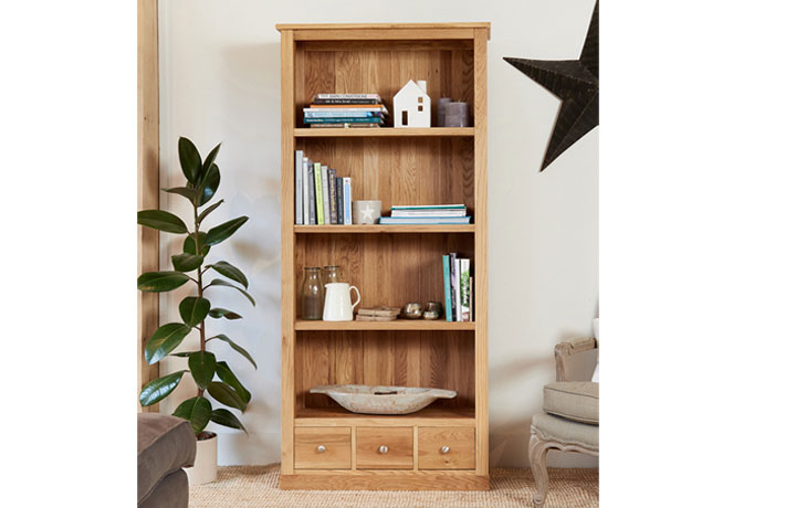 Pacific Oak Furniture Range - Pacific Oak Large 3 Drawer Bookcase 