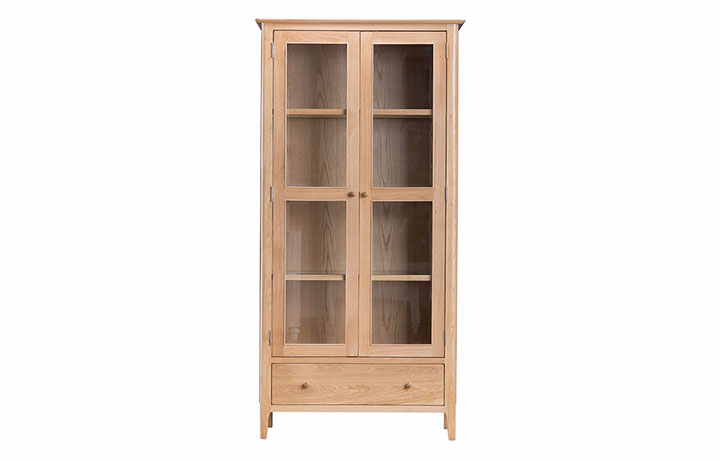 Oak Glazed Display Cabinets - Odense Oak Display Cabinet