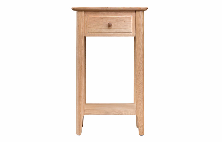 Oak 1 Drawer Console Tables - Odense Oak Telephone Table