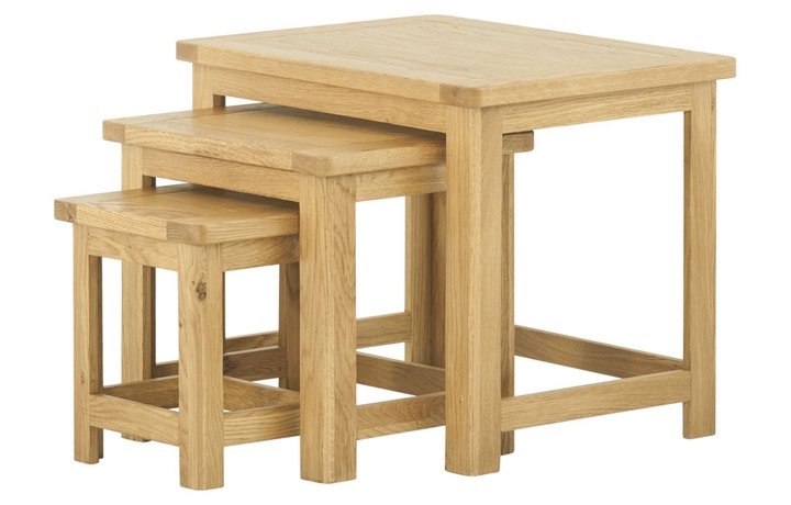 Nested Tables - Pembroke Oak Nest Of 3 Tables