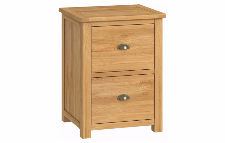 Office Furniture - Pembroke Oak Office 2 Drawer Filing Cabinet