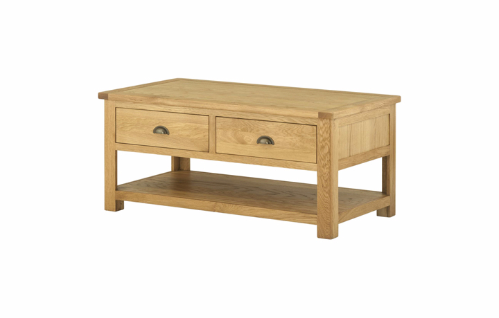Coffee & Lamp Tables - Pembroke Oak Coffee Table With Drawers