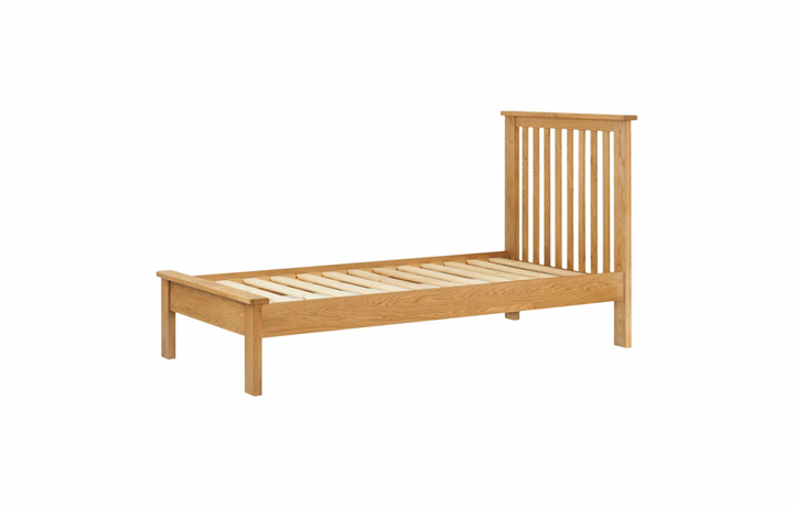 3ft Single Hardwood Bed Frames - Pembroke Oak 3ft Single Bed Frame