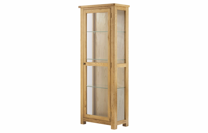 Display Cabinets - Pembroke Oak Glazed Display Cabinet