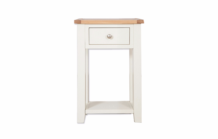 Painted 1 Drawer Console Tables - Chelsworth Ivory Painted 1 Drawer Console Table