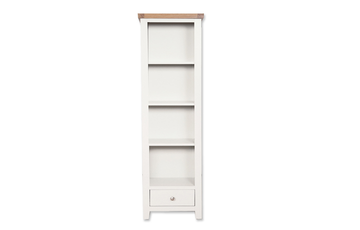 Painted Bookcases - Henley White Painted Slim Bookcase 