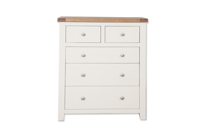 Chest Of Drawers - Henley White Painted 2 Over 3 Chest