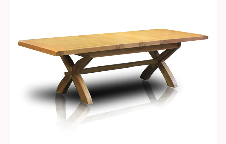 Dining Tables - Suffolk Deluxe Oak 200-280cm Twin Leaf Extending Dining Table