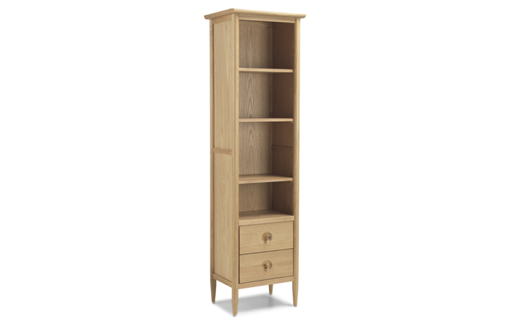 Bookcases - Nordic Solid Oak Slim Bookcase