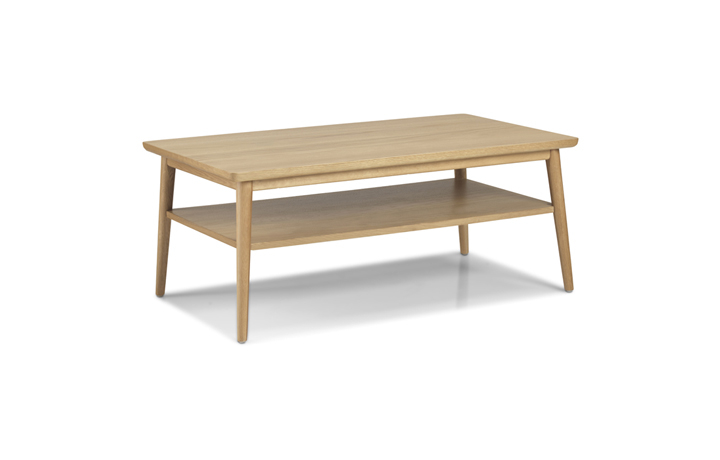 Coffee & Lamp Tables - Nordic Solid Oak Large Coffee Table