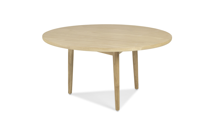 Coffee & Lamp Tables - Nordic Solid Oak Circular Coffee Table
