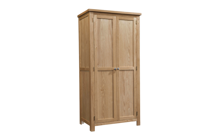 Oak 2 Door Wardrobe - Lavenham Oak Full Hanging Wardrobe