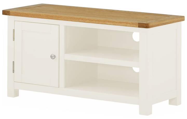 TV Cabinets - Pembroke White Painted TV Cabinet