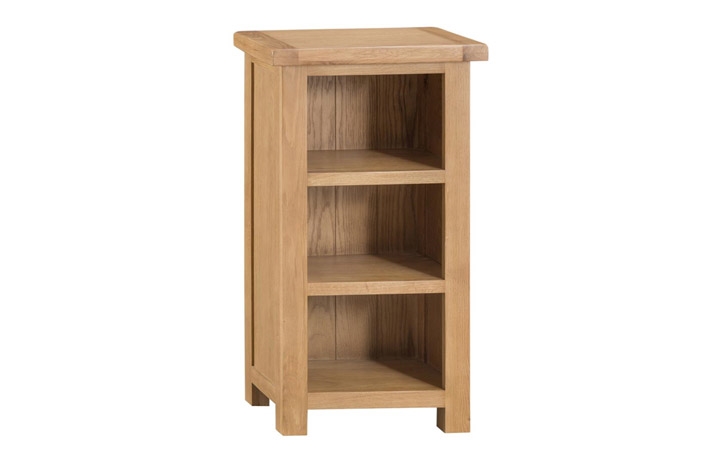 Oak Bookcases - Burford Rustic Oak Narrow Bookcase