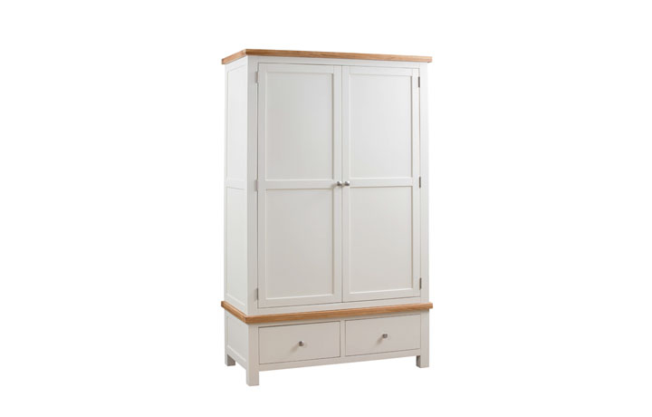 Wardrobes - Lavenham Painted Gents Wardrobe With 2 Drawers