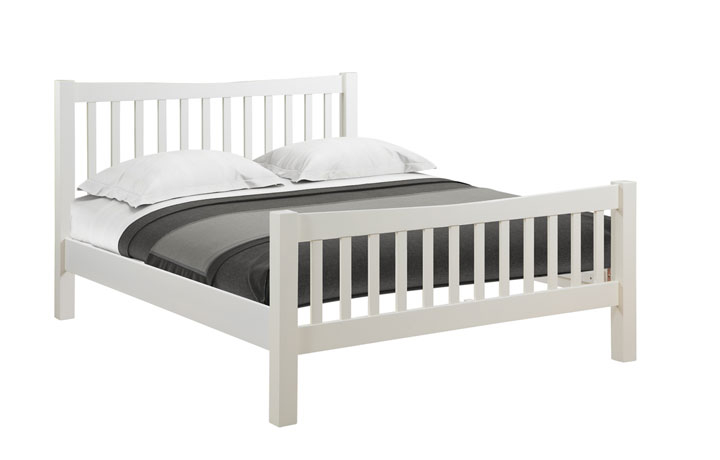 Lavenham Ivory, White, Cobblestone & Raven Painted Furniture Collection - Lavenham Painted 4ft6 Double Bed Frame