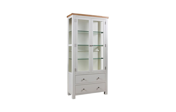Painted Glazed Display Cabinets - Lavenham Painted Display Cabinet With Glass Doors