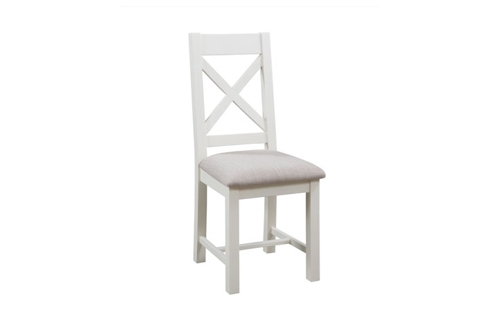 Lavenham Ivory, White, Cobblestone & Raven Painted Furniture Collection - Lavenham Painted Cross Back Dining Chair