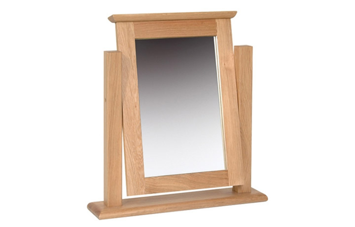 Oak Mirrors - Woodford Solid Oak Single Dressing Table Mirror