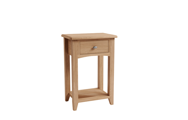 Columbus Oak Furniture Range - Columbus Oak 1 Drawer Console Table