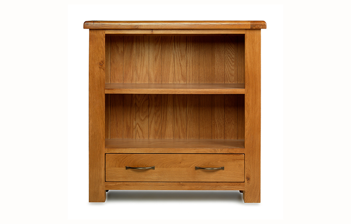 Hollywood Oak Furniture Collection - Hollywood Oak Low Bookcase with Drawer