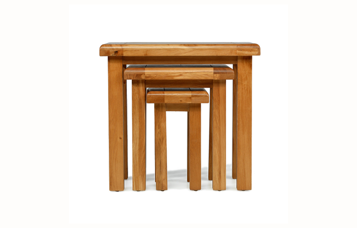 Nested Tables - Hollywood Oak Nest of 3 Tables