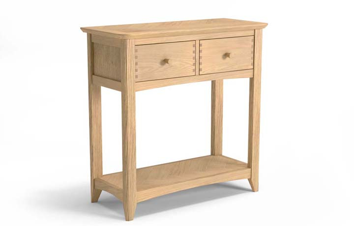 Oak 2 Drawer Console Tables - Carnaby Oak 2 Drawer Console Table