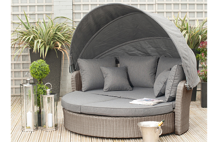Slate & Stone Grey Outdoor Furniture Sets - Slate or Stone  Tobago Day Bed