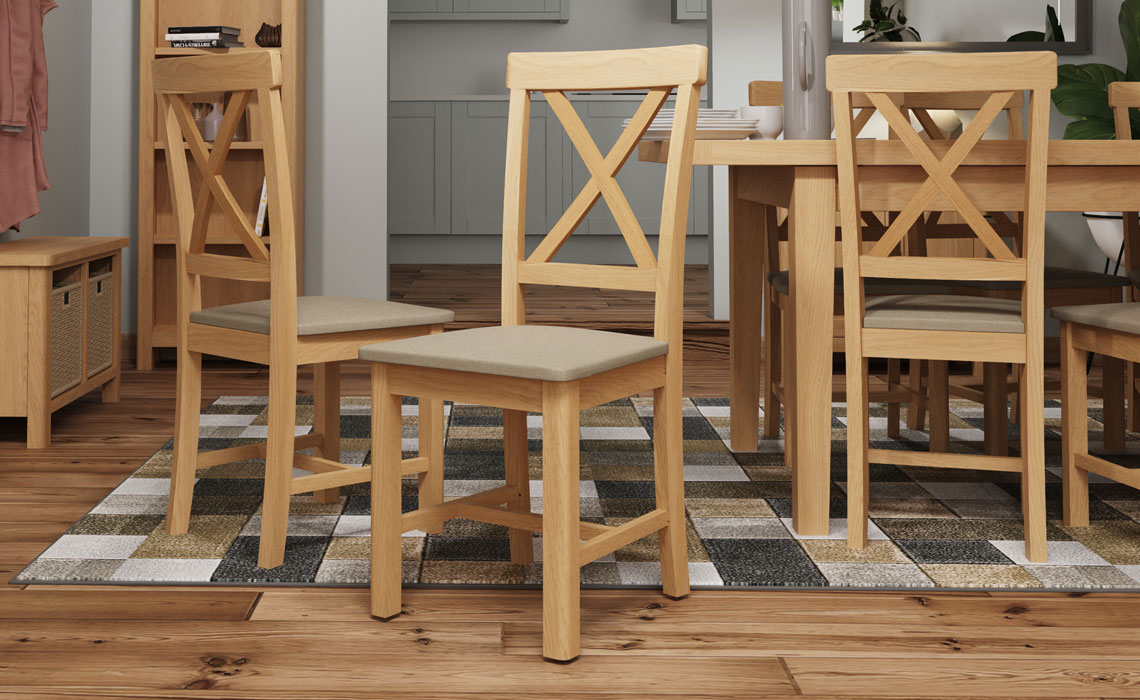Woodbridge Oak Collection  - Woodbridge Oak Dining Chair With Pad